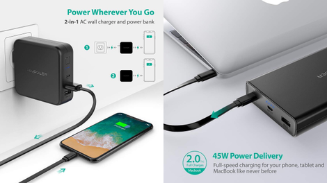 USB C Portable Charger RAVPower 20100mAh PD 3.0 45W Battery Pack + 6700mAh 2-in-1 Charger | $50 | Amazon | Clip both coupons and use code SPX8MFSN